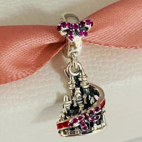 Disney Castle Charm with Pink Accents - Picture 1 of 5